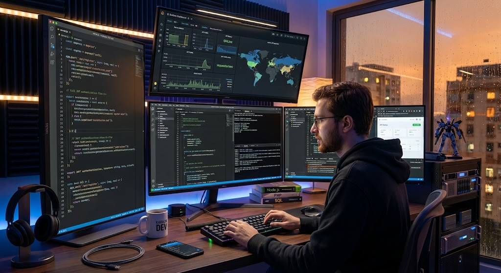 Custom web application with backend APIs and database integration